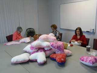 Happy Hands sewing hearts!